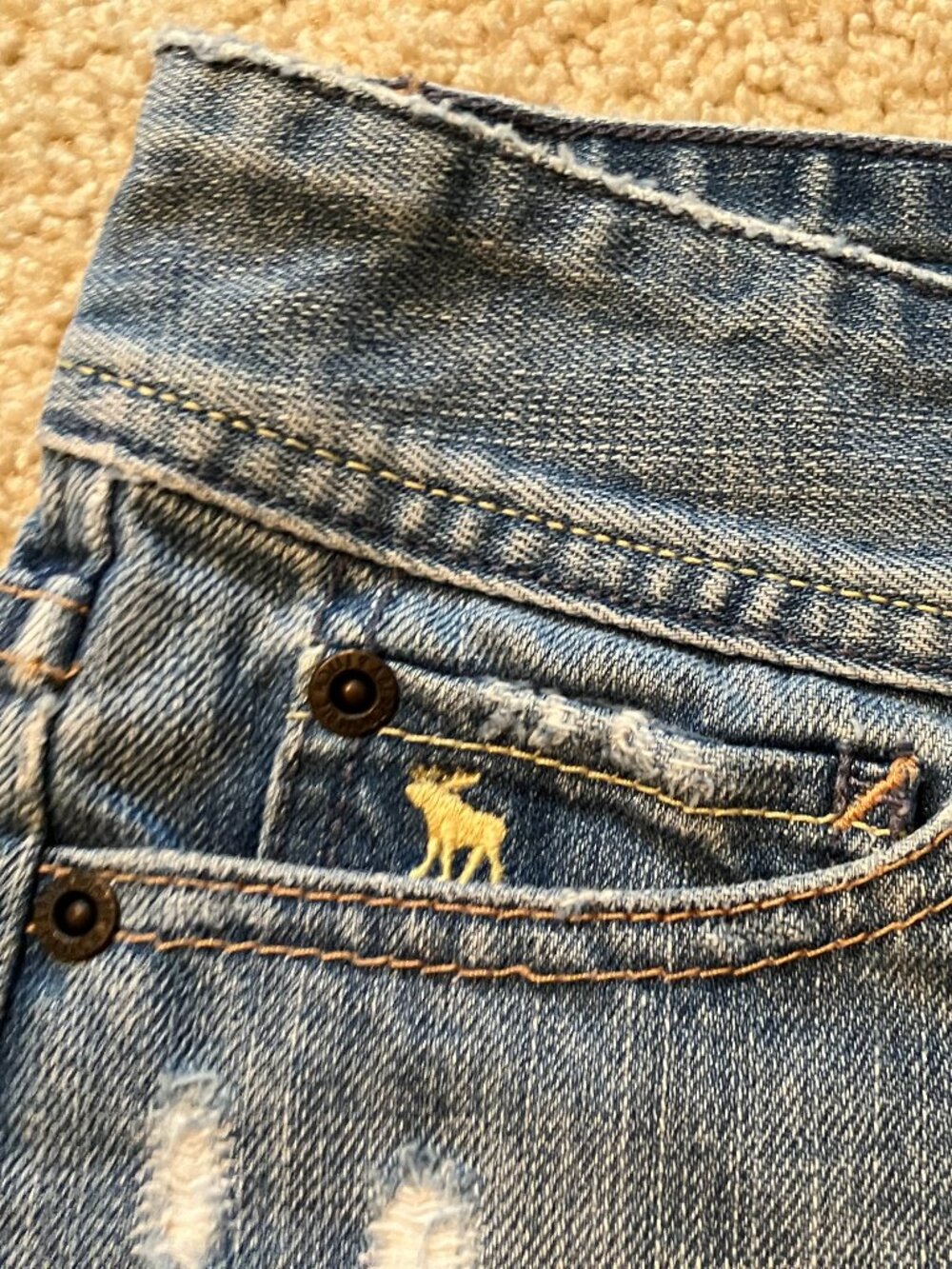 Abercrombie & Fitch Denim Skirt, Size 00, Denim Blue - Picture 3 of 4